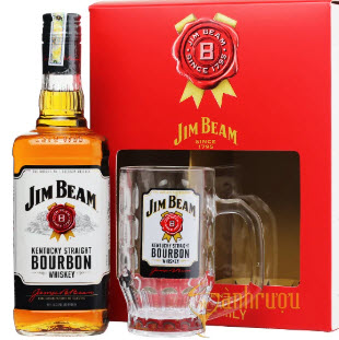 Rượu Jim beam Bourbon chai vuông x 12 chai với nồng độ của Mỹ