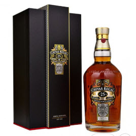 Rượu mạnh Chivas 25 năm Scotland x 6 chai thùng với nồng độ nhập khẩu nguyên thùng
