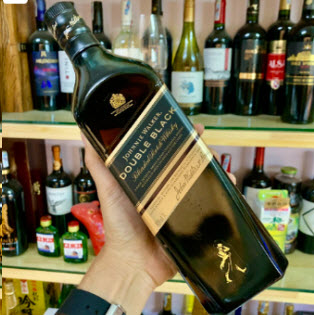 Rượu Johnnie Walker Double Black Scotch whisky 1 Lít với nồng độ x 12 chai john khói