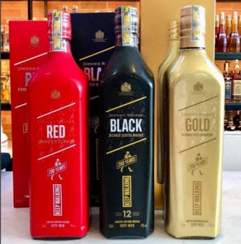 Johnnie Walker Limited Red – Black – Gold Label kỷ niệm 200 năm giới hạn