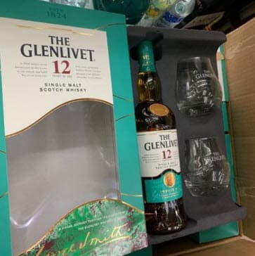 Rượu Glenlivet 12 year old hộp quà 1+ 2ly