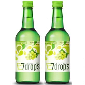 Rượu Soju nho xanh Hàn Quốc 7DROPS Green Grape