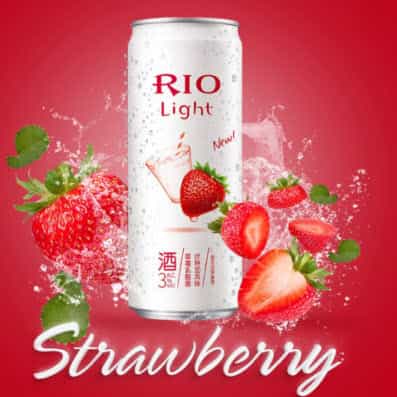 Rio Light Stawberry – Cocktail Vodka Dâu lon