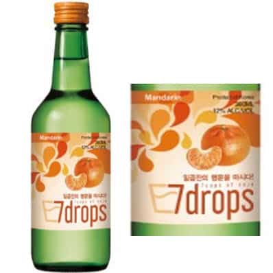 Rượu Soju 7 Drops Mandarin Hàn Quốc