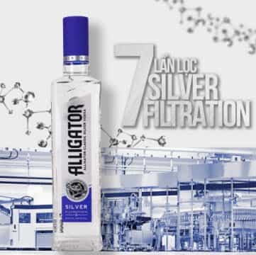 Vodka Cá Sấu Xanh Alligator Silver liên doanh Việt – Nga