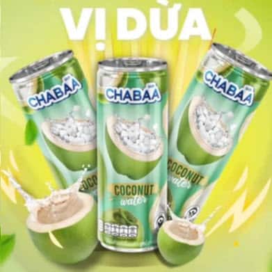 Chabaa coconut water – nước dừa Thái Lan lon