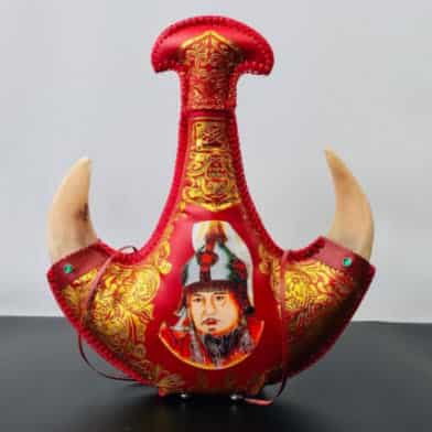 Rượu bình da đỏ Kumiss Thành Cát Tư Hãn Mông Cổ bình